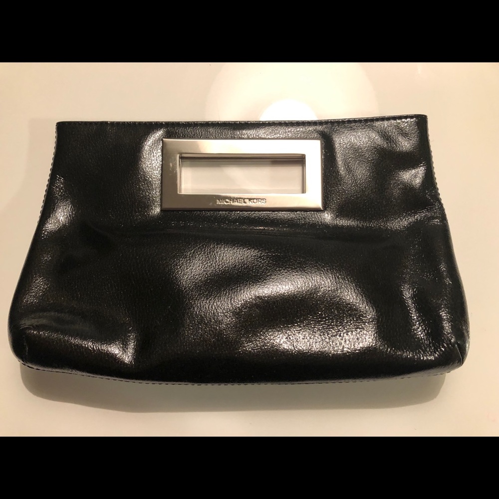 Michael Kors patent leather clutch